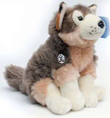Produktbild von Wolf Kuscheltier Wolfshund sitzend 25 cm Plüschtier IVENHOE