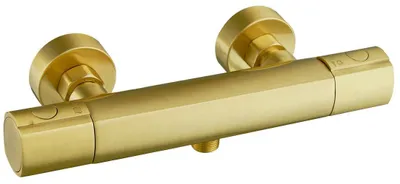 Image de Carra mitigeur douche thermostatique or brossé Essebagno