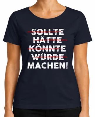 Immagine prodotto di Avrei dovuto fare il detto motivazionale Vintage Grunge Statement Ladies T-Shirt, Navy, L