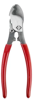 Zdjęcie produktu dla C.K Tools, obcinak do kabli o długości 160 mm, z mechanizmem sprężynowym, do cięcia przewodów miedzianych i aluminiowych