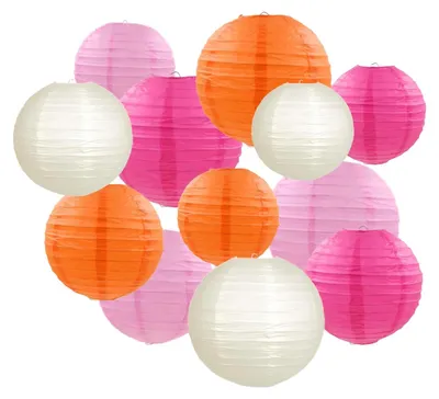 Produktbild von Set mit 12 Papierlampen für festliche Dekoration
