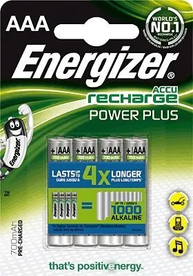 Produktbild von Energizer PowerPlus Micro AAA Akku / HR03 700mAh 4er Blister