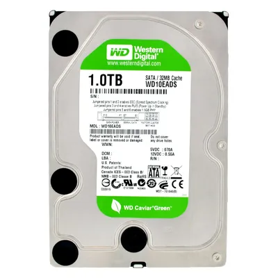 Produktbild von Western Digital WD10EADS, 3.5 Zoll, 1000 GB, 7200 RPM, Serial ATA II, 32 MB, Festplatte