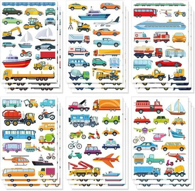 Produktbild von Kinderstickers für Autos und LKWs - Lernstickers für Kinder - Größe 19 x 13 cm