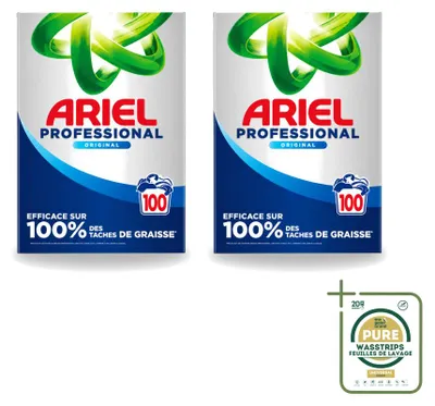 Produktbild von 2 x Ariel Professional Regular Waschmittel - 5,5 kg - Vorratspackung - 2 Stücke