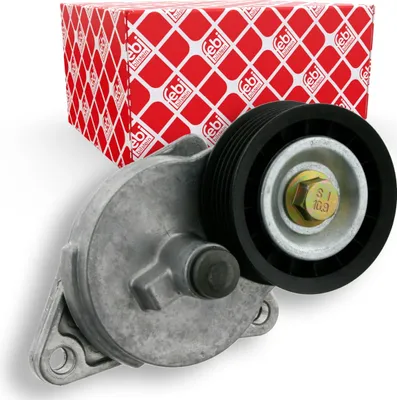 Produktbild von FEBI BILSTEIN 19824 Riemenspanner Keilrippenriemen für FORD FOCUS (DAW, DBW) Ø73mm Rolle