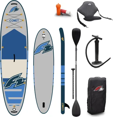 Produktbild von F2 Set Stand Up Paddle Board Comet Grau 11,6 + Kajak Zubehör Paket