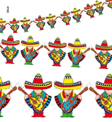 Obrázek produktu pro Mexická barevná girlanda 3 m - jedna velikost