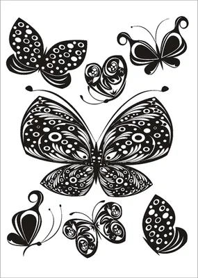 Produktbild von AG Design Wandstickers Schwarze Schmetterlinge, 65 x 85 cm