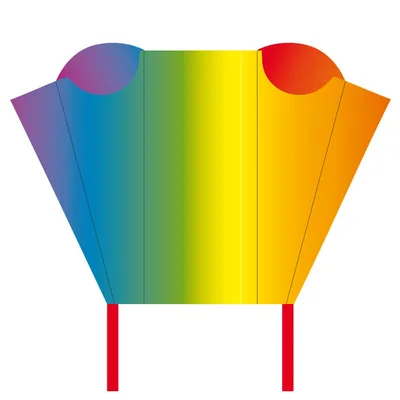Obrázok produktu pre Detský šarkan HQ vreckové sane Rainbow 100085 Rainbow 43 x 33 cm + 120 cm chvost