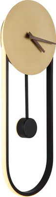 Produktbild von Globo Lighting|Wanduhr Metall goldfarben, LED