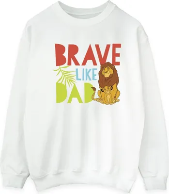 Produktbild von Disney - "The Lion King Brave Like Dad" Sweatshirt für Herren BI30638 (L) (Weiß)