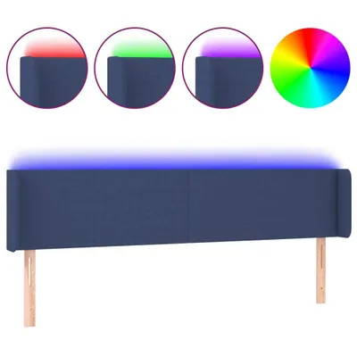 Produktbild von Möbel LED Kopfteil Blau 163x16x78/88 cm Stoff - Kopfteile CLORIS7113914