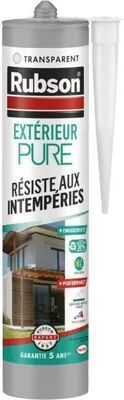 Obrázek produktu pro Těsnicí hmota, Rubson Pure Exterior, transparentní, 280 ml, přilnavost k různým materiálům, pro citlivé povrchy, odolná proti povětrnostním vlivům