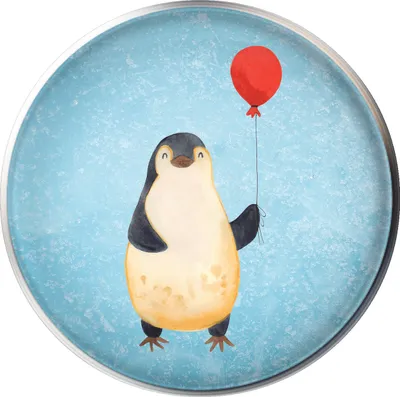 Produktbild von Mr. & Mrs. Panda Waschbecken Stöpsel Pinguin Luftballon - Eisblau - Geschenk, Liebe, Jahrmarkt, Motivation, Verschluss, Geschenkidee, Kirmes, Ablaufstopfen