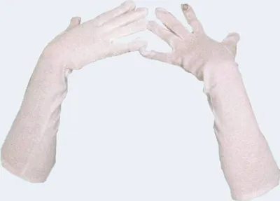 Produktbild von Boland 03091, Karnevalskostüm-Handschuhe, Erwachsener, Uni, Weiß, 390 mm, 120 mm