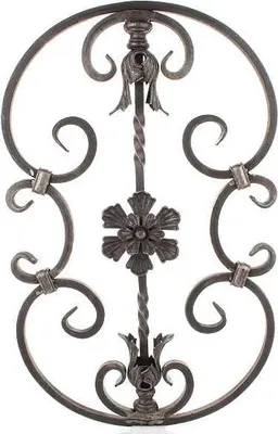 Immagine prodotto di LogistSystem - Ornamento in ferro battuto 600x370 mm - ad esempio come elemento per inferriate - ringhiere - recinzioni - cancelli - rosoni - grate 13.033