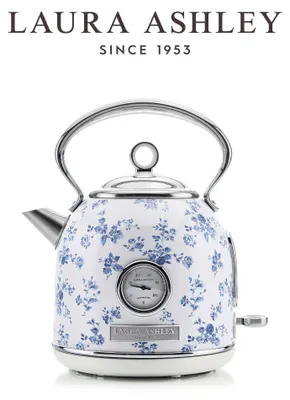 Image de Laura Ashley bouilloire à sifflet 1,7 L en acier inoxydable, compatible induction, design China Rose élégant, Image générée par une IA