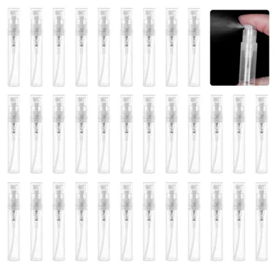 Zdjęcie produktu dla Atomizery do perfum, pojemność 5 ml, mini butelki, przezroczyste, zestaw 50 sztuk
