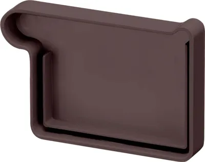 Produktbild von INEFA Dachrinnen Endstück Kastenrinne PVC NW68 / 68mm, links Dunkelbraun Dachrinnenzubehör, einfache Steckmontage,  Germany
