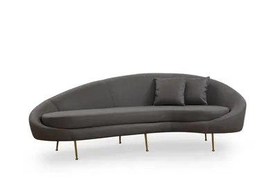 Produktbild von Hanah Home, Eses - Dark Grey, 3-Sitzer-Sofa, BUCHENHOLZ / SPANPLATTEN, Dunkelgrau, 255 x 120 x 85 cm