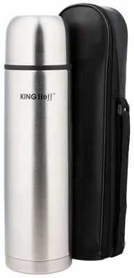 Produktbild von Kinghoff Edelstahl-Thermoskanne 0,5l mit Hülle