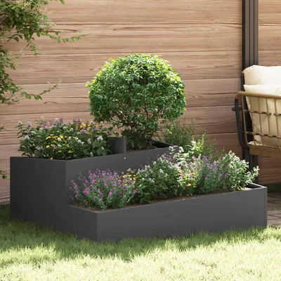 Zdjęcie produktu dla Maison Exclusive – czarna donica ogrodowa 100 x 100 x 50 cm