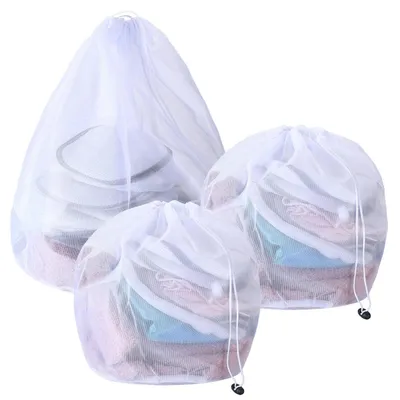 Immagine prodotto di Set di 3 sacchetti per il bucato, adatti per lavatrice, dimensioni 30x40 cm e 50x60 cm, con coulisse