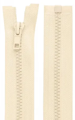 1 Reißverschluss Profil 5mm 65 cm teilbar, hellbeige