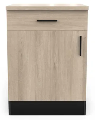 Image de Demeyere Meuble bas de cuisine Origan, dimensions : L 40 x P 60 x H 85 cm, avec plan de travail