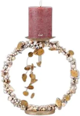 Produktbild von Rasteli Kerzenständer-Kerzenhalter Muscheln Bronze D 30 cm H 32 cm