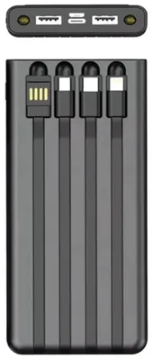 Produktbild von 2GO Powerbank Solar 10000mAh mit LED Taschenlampe schwarz