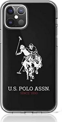 Produktbild von US Polo Assn Big Double Horse Logo – iPhone 12 Mini Hülle (Schwarz)