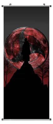 Produktbild von Großes Naruto Rollbild / Kakemono aus Stoff | Poster 100x40cm | Motiv: Itachi Uchiha, Bild 2