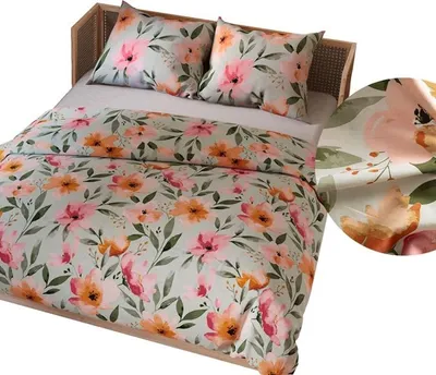 Obrázok produktu pre Posteľná bielizeň, bavlnený satén 200x220 Floralis farebné kvety