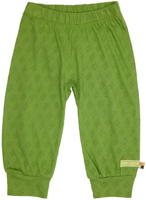 Productafbeelding van loud + proud: Unisex babyjas in jacquardweving, GOTS-gecertificeerde broek, kleur: grasgroen, maat: 68 EU