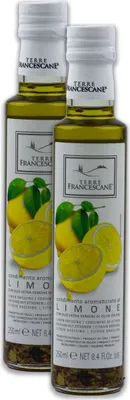 Produktbild von Food-United Zitronen-Öl 2x250ml von TERRE FRANCESCANE Extra Natives Olivenöl mit Zitronen-Aroma Premium-Dressing-Öl aus Italien für Feinschmecker-innen und mediterrane Küche