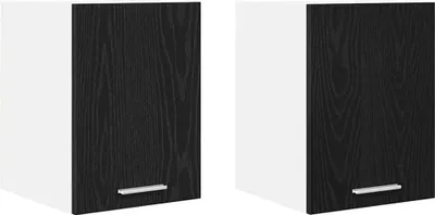 Produktbild von vidaXL Hängeschrank 2 pcs Schwarze Eiche und Weiß 30 x 31 x 40 cm