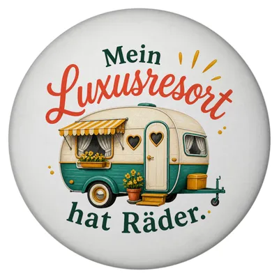 Produktbild von Magnet mit Flaschenöffner Luxusresort - Campingfans Dekomagnet Mit Spruch: Mein