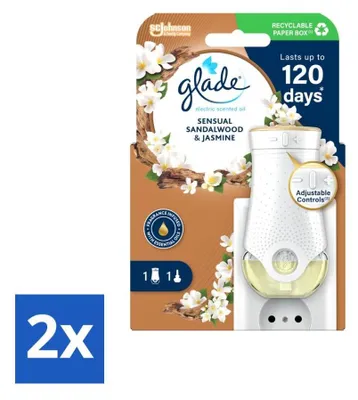 Produktbild von Glade – Holder Electric Oil – Sinnliches Sandelholz-Jasmin - Vorteilspack - 2 Stücke