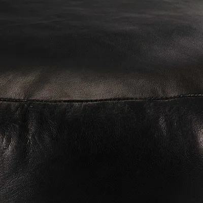 Produktbild von vidaXL Pouf Schwarz 60 x 30 cm Echtes Ziegenleder