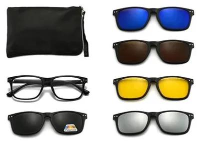 Zdjęcie produktu dla Okulary przeciwsłoneczne z 5 klipsami polaryzacyjnymi magnetyczne 360