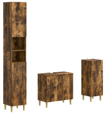 Immagine prodotto di Sistema di mobili da bagno a 3 pezzi, modello ARNHEM, realizzato in legno composito