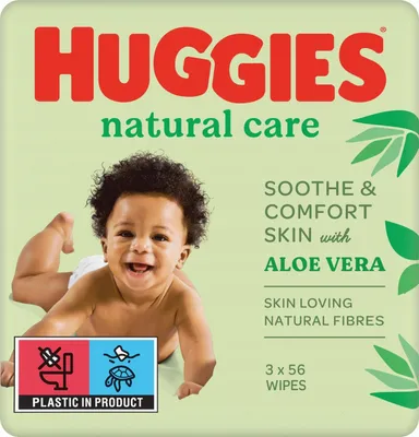Zdjęcie produktu dla Chusteczki nawilżane HUGGIES Natural Care 168 szt