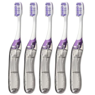 Immagine prodotto di Spazzolino GUM Ortho Travel – ortodontico – pieghevole – 5 pezzi