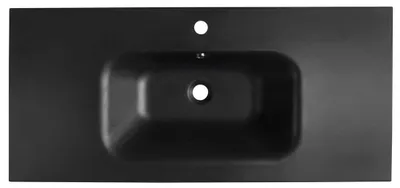Produktbild von Sapho SIDRA Gussmarmor-Waschtisch 101x46cm, schwarz matt