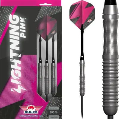 Produktbild von Bull's Lightning Pink 80% Steeldarts 24g