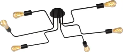 Produktbild von Deckenlampe Metall E27 Schwarz Vintage Deckenleuchte