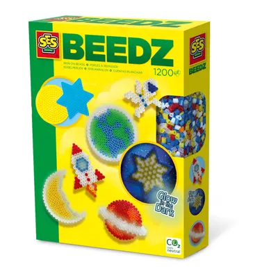 Produktbild von SES CREATIVE Bügelperlenset BEEDZ Glow in the Dark 1200 Stück