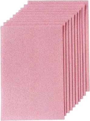 Image de Décoration pailletée, 10 pièces, 20 x 30 cm, rose